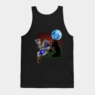 Cute Original Vintage Medieval Knight Cat Jousting Cat For Cat Lovers Tank Top